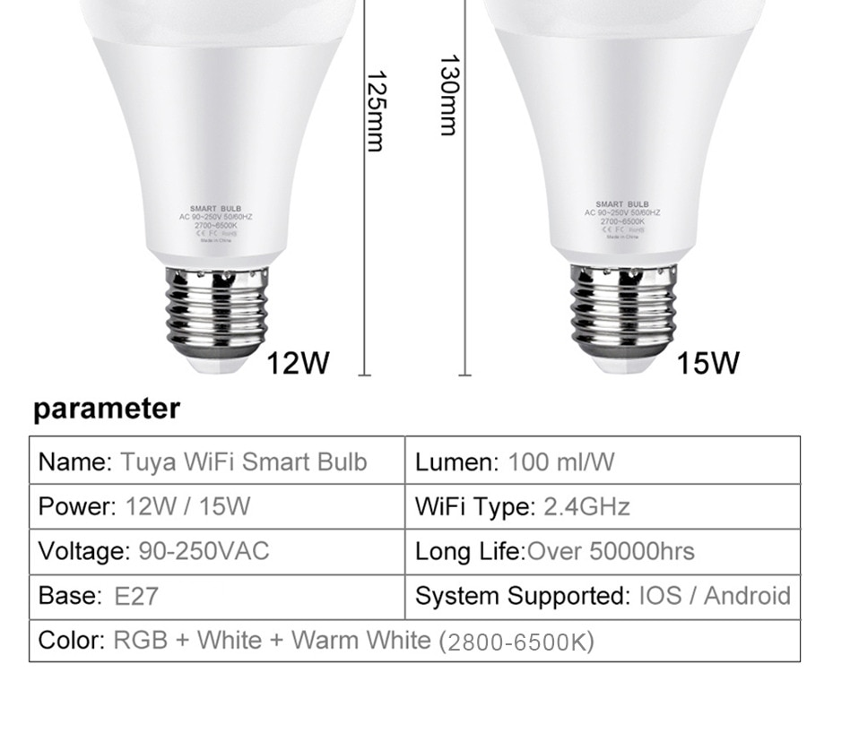 LED Bulb with Smart Life APP, Voice Control for Google Home, Alexa LED Bulb with Smart Life APP, Voice Control for Google Home, Alexa
