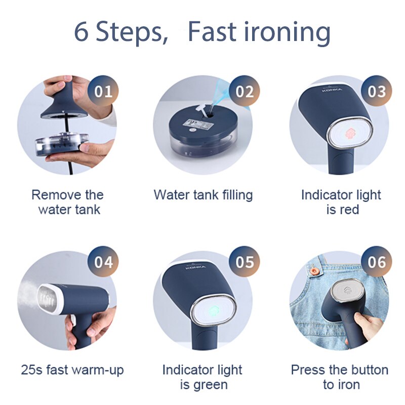 KONKA – défroisseur à vapeur électrique 1200W, chauffe rapide 25s, Machine à repasser suspendue